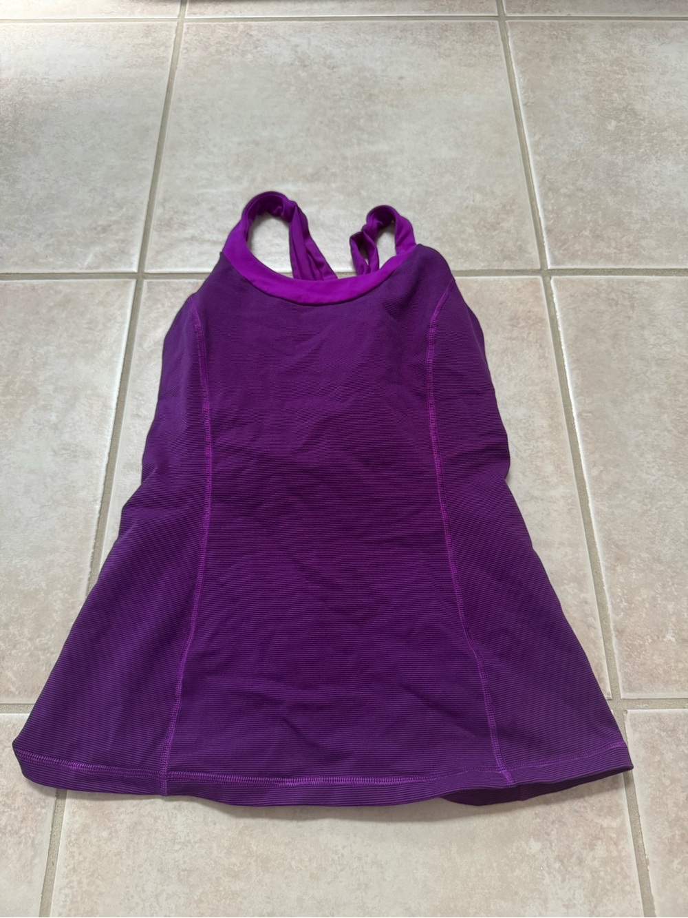 lululemon athletica Deep Purple pinstripe Racerback Tank